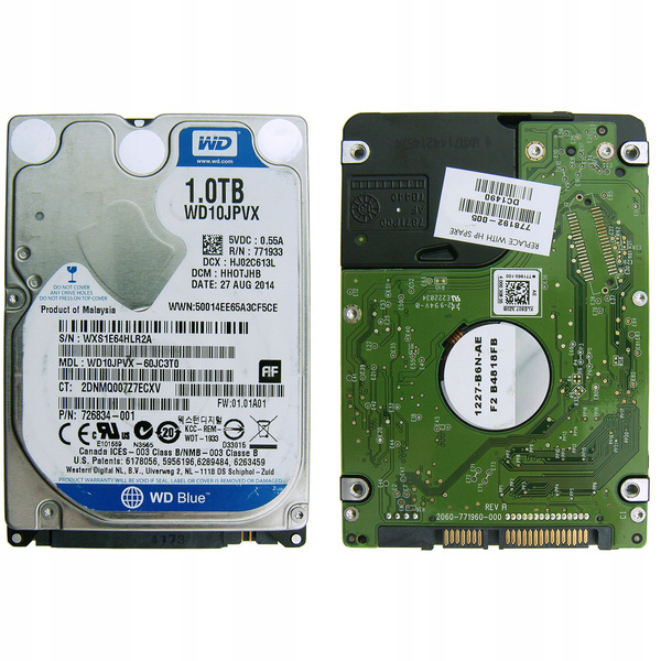 Dysk twardy Western Digital WD BLUE WD10JPCX 1TB SATA III  USZKODZONY (WD10JPCX)