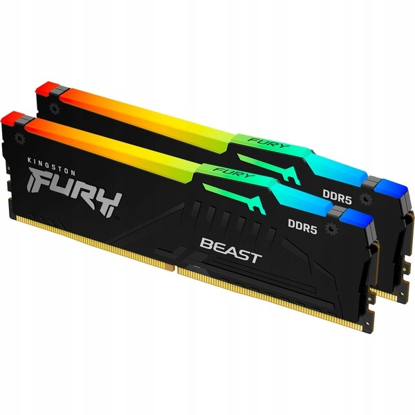 Pamięć RAM Kingston Fury Beast RGB DDR5 16GB 6000MHz CL30 KF560C30BBAK2-16