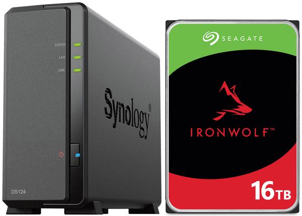 Serwer NAS Synology DiskStation DS124 16TB Seagate IronWolf
