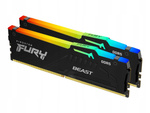 Pamięć RAM Kingston Fury Beast RGB DDR5 32GB 6000MHz CL30 (KF560C30BBEAK2-32)