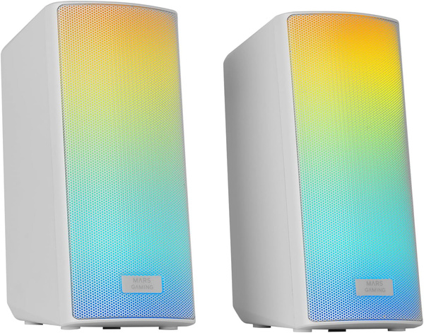 Głośniki Mars Gaming MSRGB2W 15W Bluetooth/USB/AUX (U) (W)