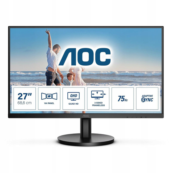 Monitor LED AOC Q27B3MA 27 " 2560 x 1440 px VA Defekt