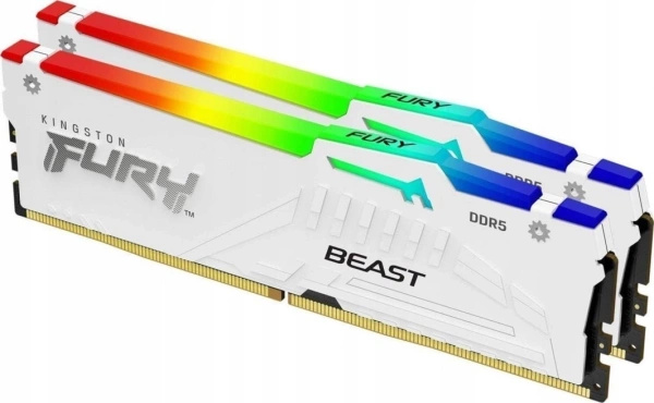 Pamięć Kingston Fury Beast RGB DDR5 32GB 6000MHz CL30 KF560C30BWEAK2-32 (W)