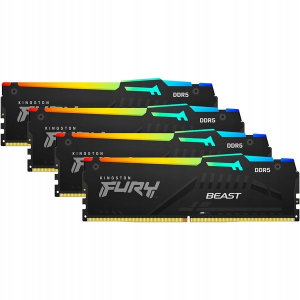 Pamięć RAM Kingston Fury Beast DDR5 128GB 5200MHz CL40 KF552C40BBAK4-128