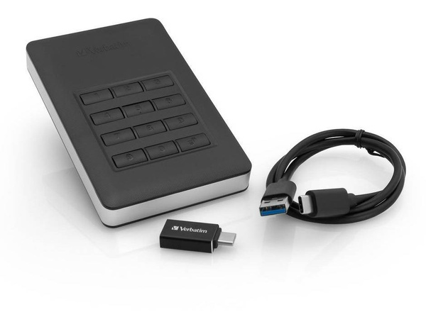 VERBATIM STORE 'N' GO SECURE PORTABLE HDD WITH KEYPAD ACCESS 1TB