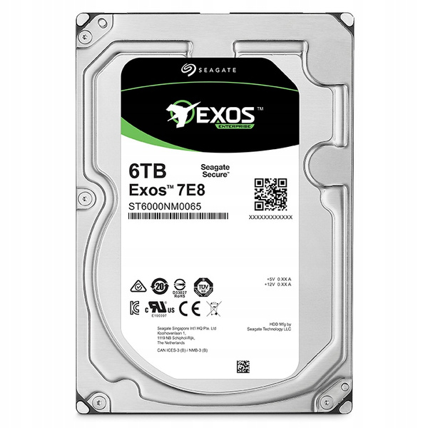 Dysk twardy Seagate Exos 7E8 ST6000NM021A 6TB SATA III 3,5" (ST6000NM021A) USZKODZONY