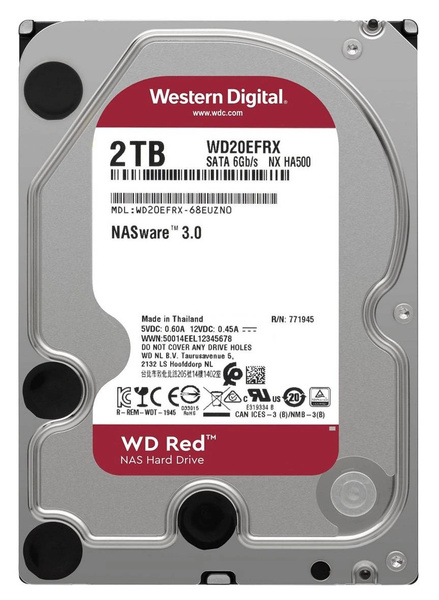 DYSK HDD WD RED NAS 2TB 5400RPM SATA III WD20EFRX USZKODZONY