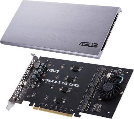 Kontroler Asus PCIe 3.0 x16 - 4x M.2 HyperM.2 X16 Card V2 (90MC06P0-M0EAY0)