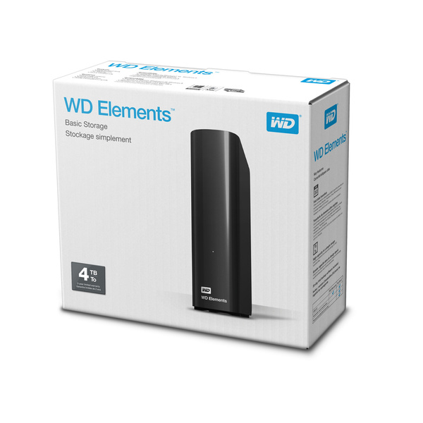 Dysk zewnętrzny HDD Western Digital Elements Desktop 4TB (WDBWLG0040HBK-EESN)USZKODZONY