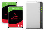 Serwer NAS Synology Diskstation DS220j + 4TB (2x2TB) Seagate IronWolf HDD