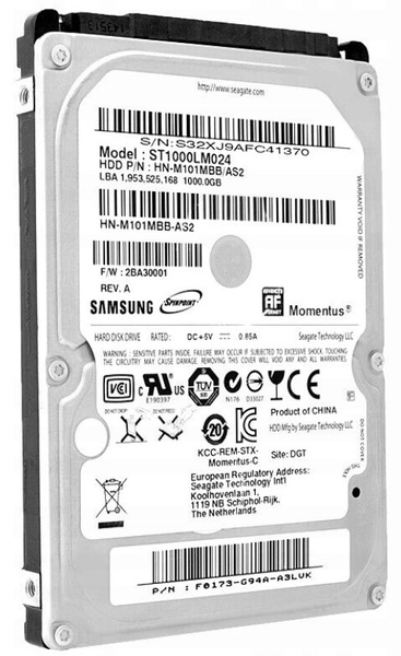 Dysk twardy Samsung Seagate 1TB SATA II 2.5" (ST1000LM024) (Uszkodzony)