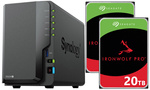 Serwer NAS Synology DiskStation DS224+ 40TB (2x20TB) Seagate IronWolf PRO / 10GB RAM