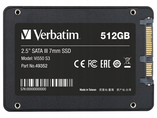 Dysk SSD Verbatim VI550 S3 SSD 512GB 2.5" SATA III 512GB (USZKODZONY) (VI550S3)