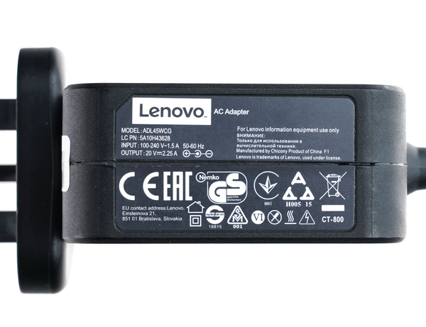 Zasilacz Lenovo ADL45WCG + adpater EU / 45W / 20V~2.25A / 4.0mm x 1.8mm