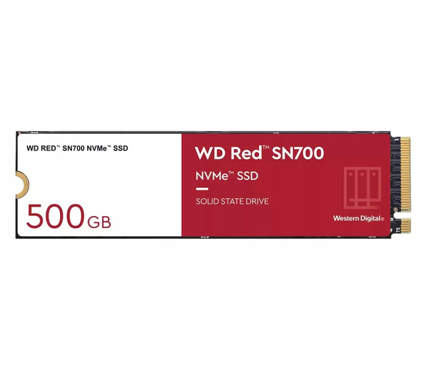 Dysk SSD Western Digital WDysk SSD WD Red SN700 500GB M.2 2280 PCI-E x4 Gen3 NVMe (WDS500G1R0C) (Używany)