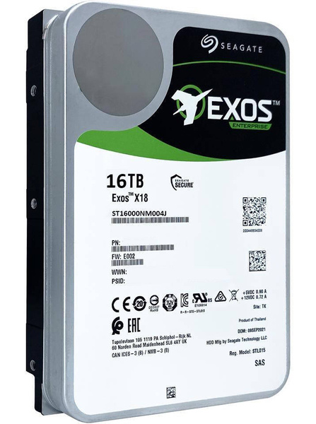 Dysk serwerowy SAS HDD Seagate Exos X18 ST16000NM004J 16TB