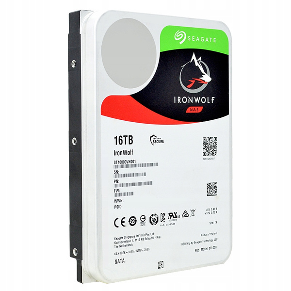 Dysk Seagate IRONWOLF 16TB 3,5" SATA (ST16000VN001)