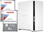 Serwer NAS Qnap TS-233 12TB (2x6TB) Toshiba Performance X300