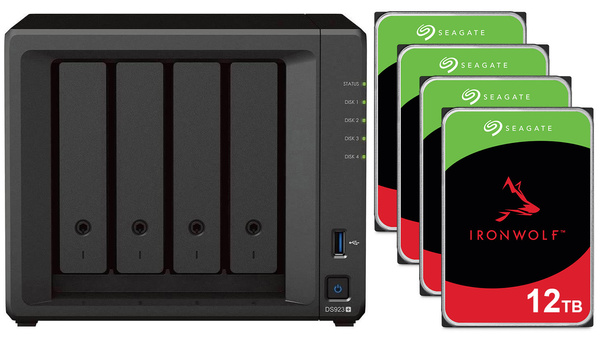 Serwer NAS Synology DiskStation DS923+ 48TB (4x12TB) Seagate IronWolf