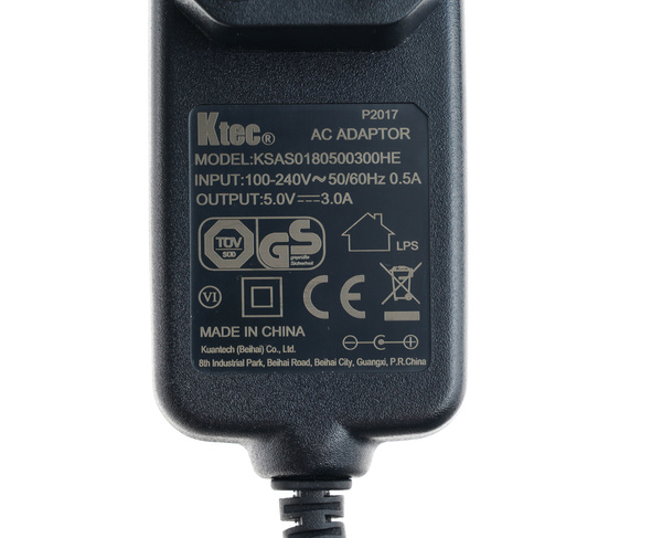 Zasilacz Ktec KSAS0180500300HE 15W / 5V~3.0A