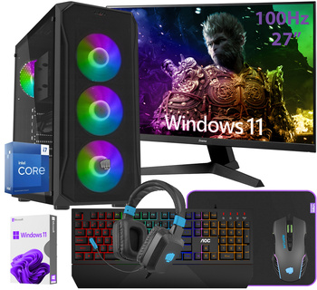 KOMPUTER PC SHOBO 3770/6600/P16/S512 + MONITOR 27