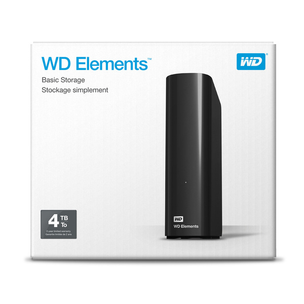 Dysk zewnętrzny HDD Western Digital Elements Desktop 4TB (WDBWLG0040HBK-EESN)USZKODZONY