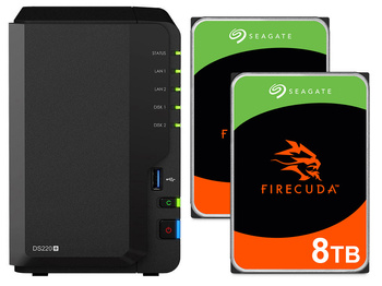 Serwer NAS Synology Diskstation DS220+ 16TB (2x8TB) Seagate Firecuda HDD