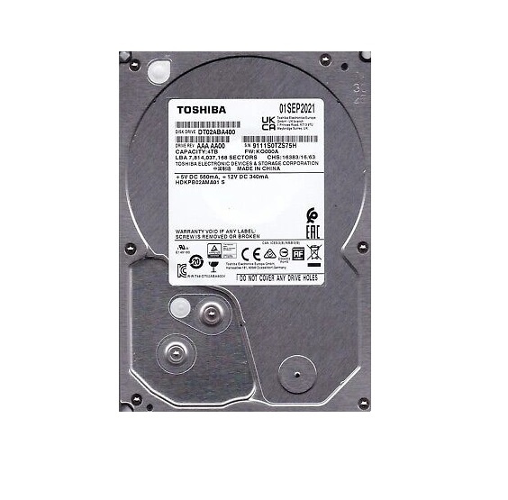 Dysk twardy Toshiba HDKPB02AMA01 4TB SATA III 3,5" USZKODZONY