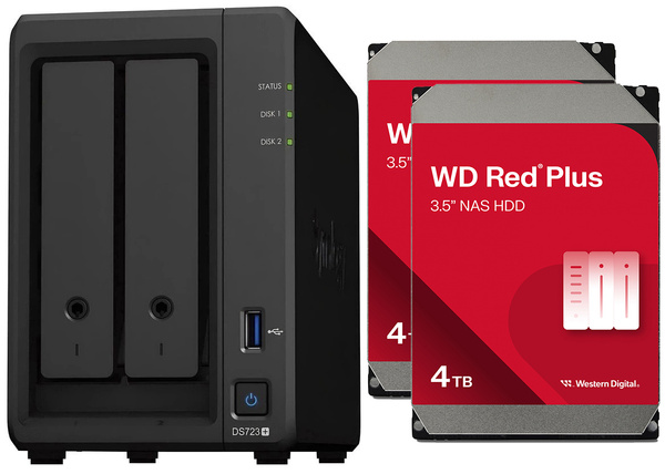 Serwer NAS Synology DiskStation DS723+ 8TB (2x4TB) WD RED Plus