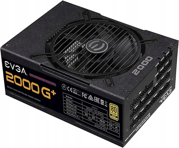 Zasilacz EVGA SuperNOVA G+ 2000W 80 Plus Gold (220-GP-2000-X3)