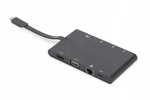 Stacja dokująca podróżna DIGITUS USB Typ C 9-portów 4K 30Hz DA-70865