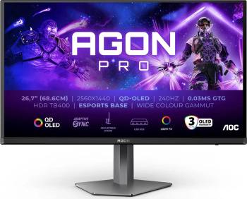 Monitor AOC AGON PRO AG276QZD2 26,7" 2K QD-OLED 240Hz 0,03ms Gamingowy (AG276QZD2)
