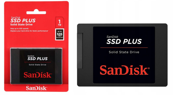 Dysk SSD SanDisk SSD Plus 1TB 2,5" SATA III (SDSSDA-1T00-G27)USZKODZONY