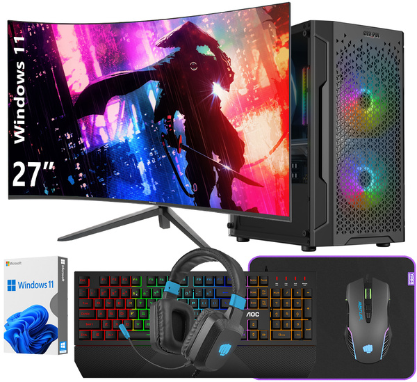 KOMPUTER PC GLIDER 5900x/4060/P32/M1 + MONITOR 27