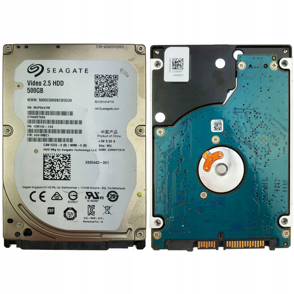 Dysk twardy Seagate Video Hdd ST500VT000 500GB SATA 2,5" (ST500VT000)USZKODZONY