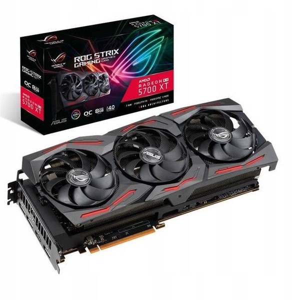 Karta graficzna Asus RX 5700 XT ROG STRIX OC 8 GB ([ROG-STRIX-RX5700XT-O8G-GAMING) USZKODZONA