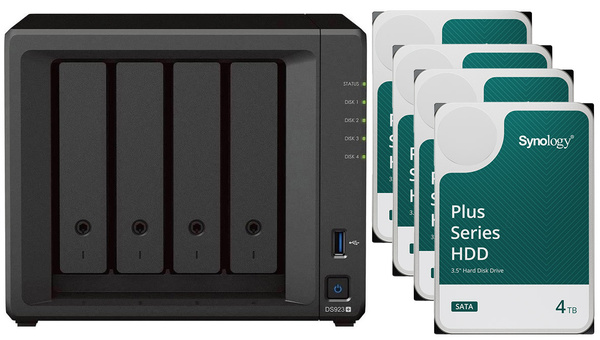 Serwer NAS Synology DiskStation DS923+ 16TB (4x4TB) Synology HAT3300-4T