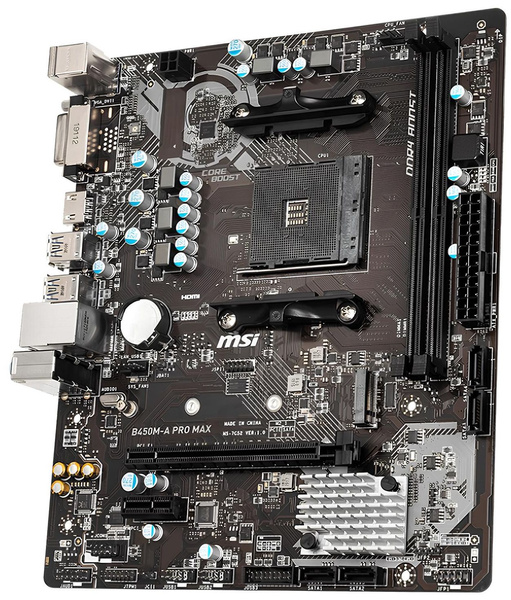 Płyta główna mATX MSI B450M-A PRO MAX (Socket AM4) (W) (B) (U)