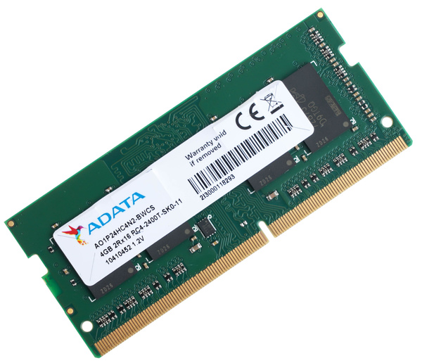 Pamięć RAM SO-DIMM Adata 4GB DDR4 2400MHz CL17 (AO1P24HC4N2-BWCS)