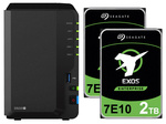 Serwer NAS Synology Diskstation DS220+ 4TB (2x2TB) Seagate Exos 7E10 HDD