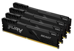 Pamięć RAM Kingston FURY Beast DDR4 128GB (4 x 32GB) 3200 CL16 Czarny (KF432C16BBK4/128) USZKODZONY