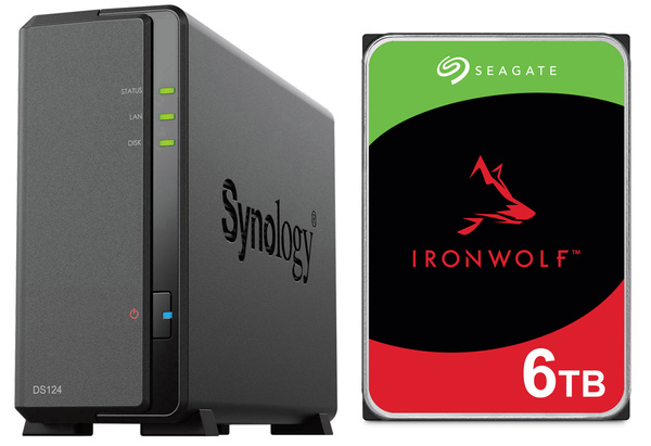 Serwer NAS Synology DiskStation DS124 6TB Seagate IronWolf