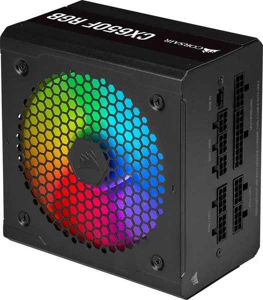 Zasilacz modularny ATX Corsair CX650F RGB 650W (CP-9020217-EU) (W)