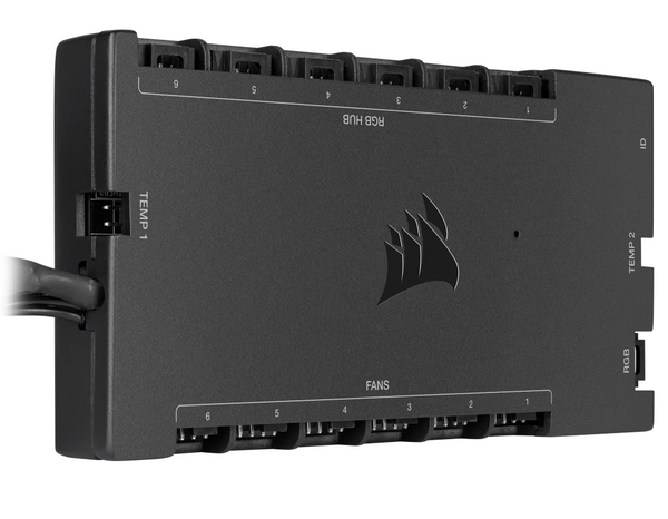 Zestaw 6 wentylatorów 120mm Corsair AF120 RGB Elite z kontrolerem Core XT (CO-9050153-WW/CL-9011112-WW)