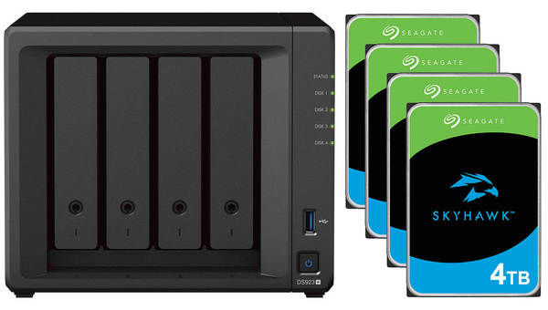 Serwer NAS Synology DiskStation DS923+ 16TB (4x4TB) Seagate SkyHawk