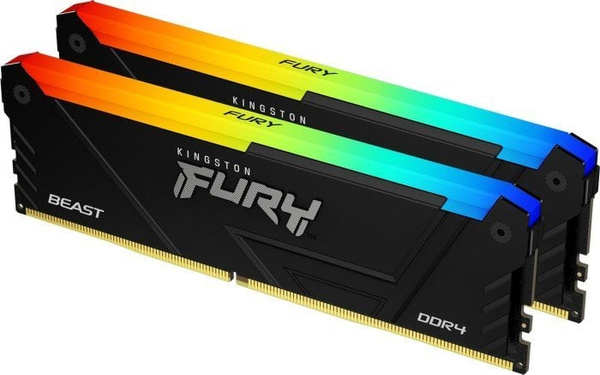 Pamięć Kingston Fury Beast RGB DDR4 16GB 3600MHz CL17 (KF436C17BB2AK2/16)