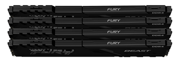 Pamięć RAM Kingston Fury Beast 128GB (4x32GB) DDR4 3200MHz CL16 (KF432C16BBK4/128)