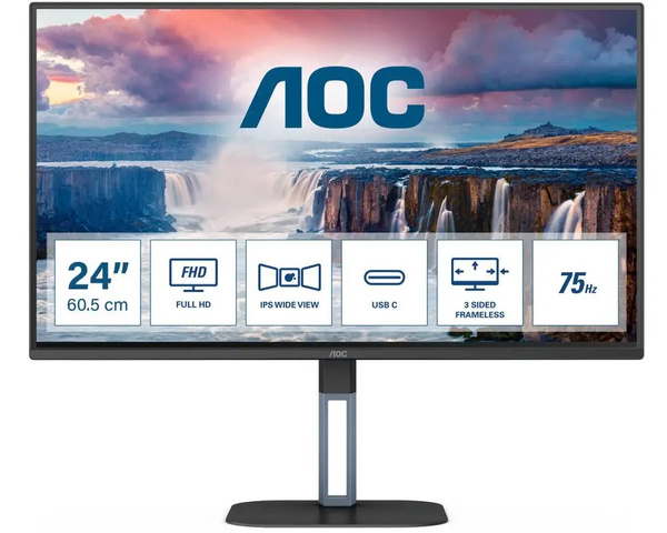 Monitor LED AOC 24V5CE/BK 23,8 " 1920 x 1080 px IPS / PLS ()