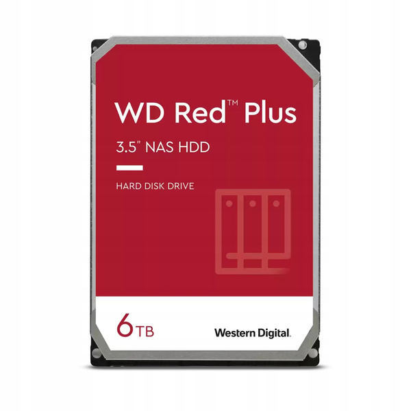 Dysk twardy Western Digital Red Plus WD60EFPX 6TB SATA 3,5" (U) (WD60EFPX)