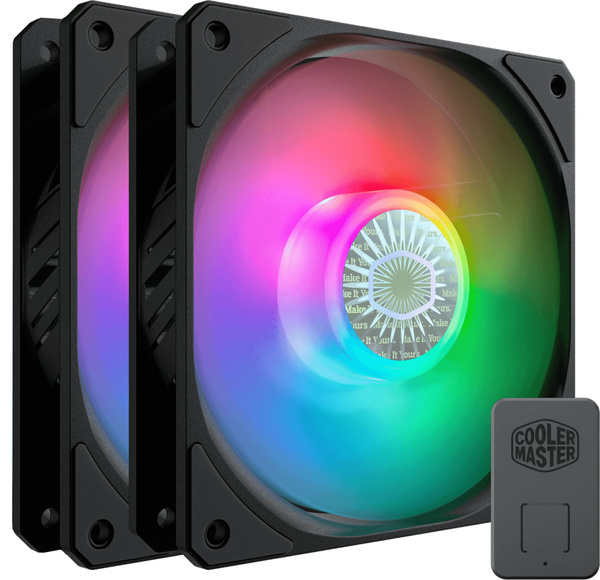Zestaw dwóch wentylatór Cooler Master 120mm RGB MFX-B2DN-183PA-R1 (B)